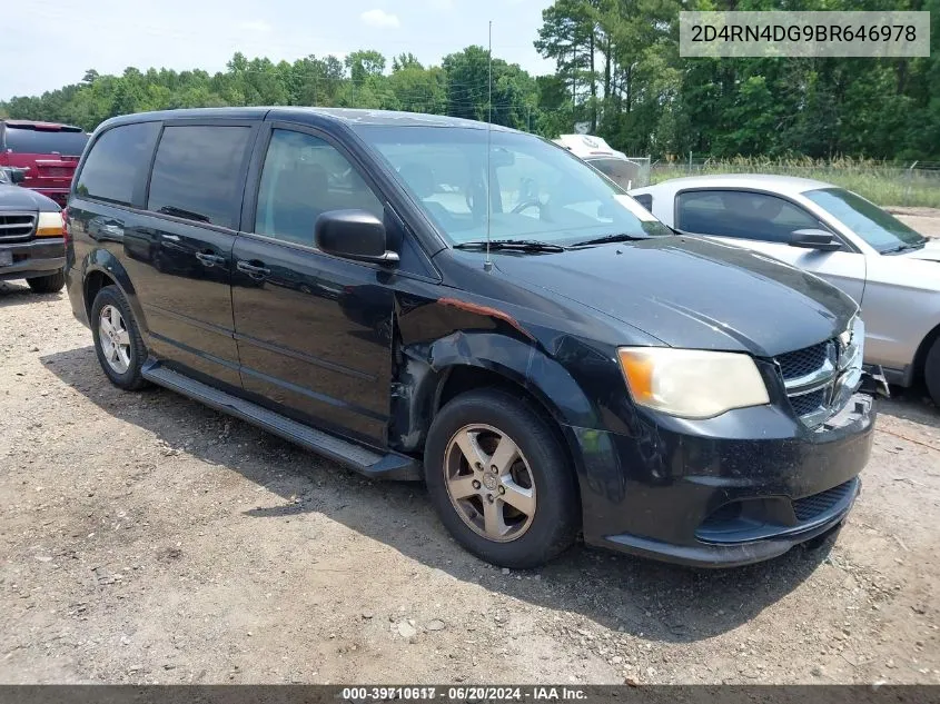 2011 Dodge Grand Caravan Express VIN: 2D4RN4DG9BR646978 Lot: 39710617