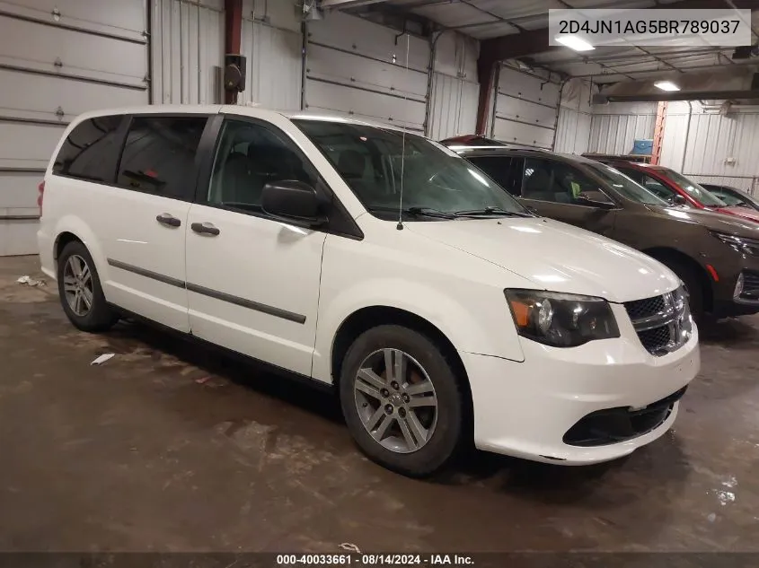 2011 Dodge Grand Caravan C/V VIN: 2D4JN1AG5BR789037 Lot: 40033661