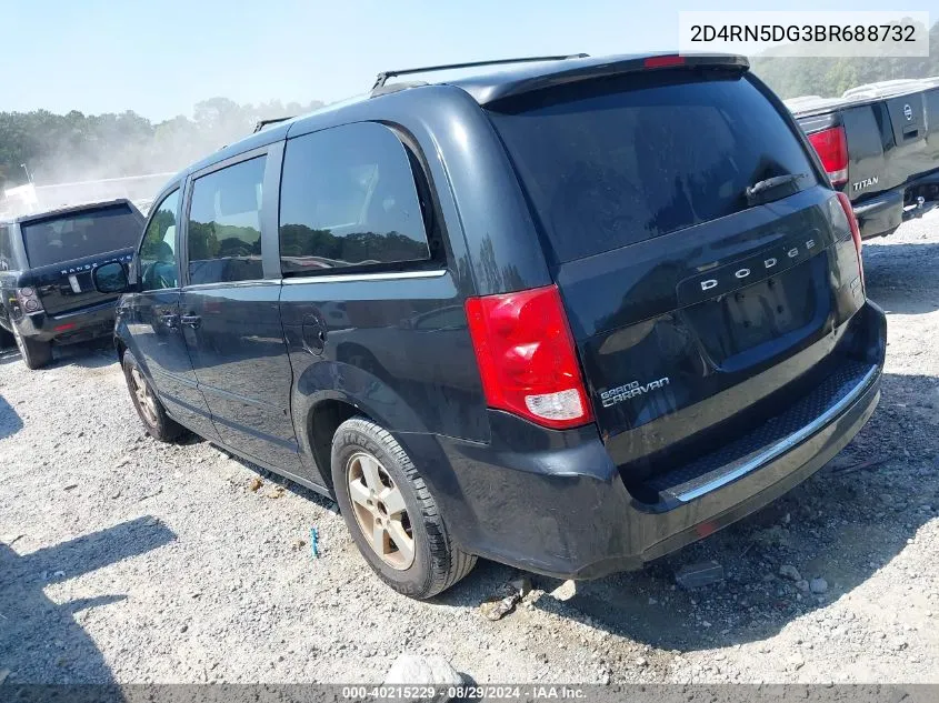 2011 Dodge Grand Caravan Crew VIN: 2D4RN5DG3BR688732 Lot: 40215229