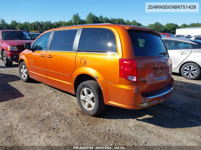 2011 Dodge Grand Caravan Crew VIN: 2D4RN5DG9BR751428 Lot: 40243764