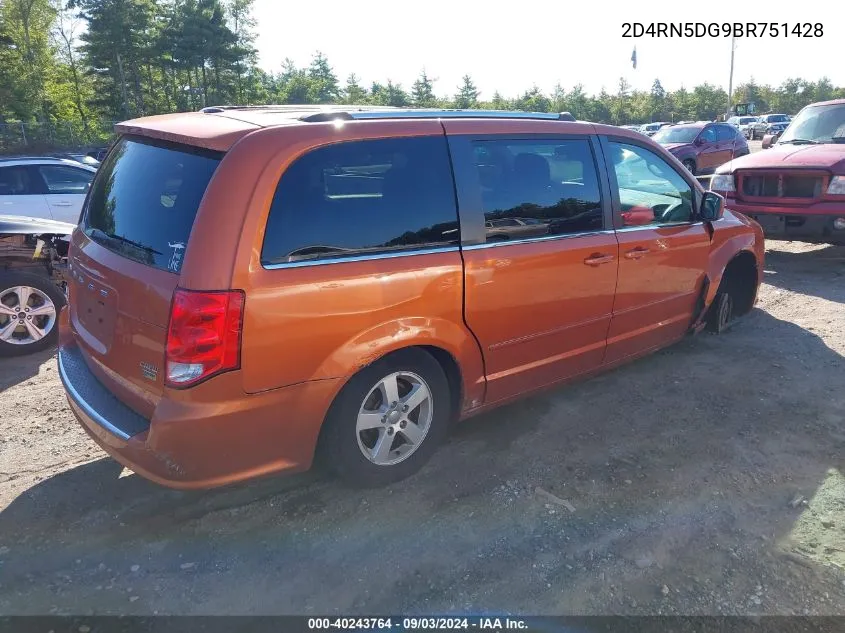 2011 Dodge Grand Caravan Crew VIN: 2D4RN5DG9BR751428 Lot: 40243764