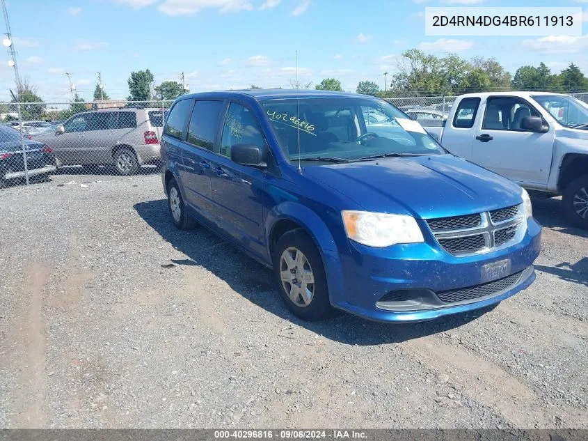 2011 Dodge Grand Caravan Express VIN: 2D4RN4DG4BR611913 Lot: 40296816