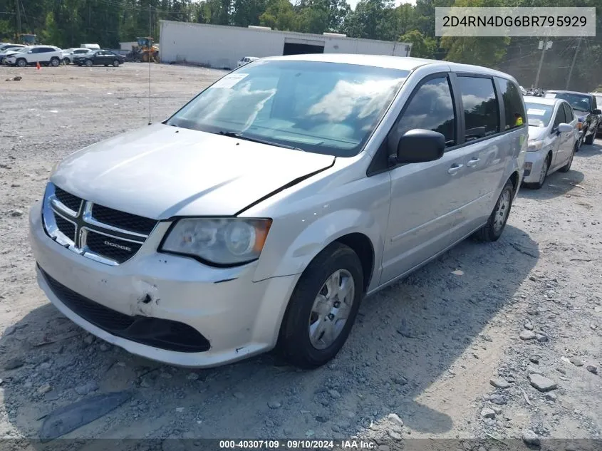 2011 Dodge Grand Caravan Express VIN: 2D4RN4DG6BR795929 Lot: 40307109