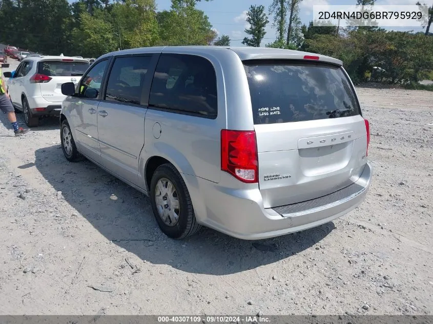 2D4RN4DG6BR795929 2011 Dodge Grand Caravan Express