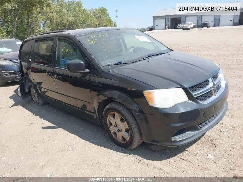 2011 Dodge Grand Caravan Express VIN: 2D4RN4DGXBR715404 Lot: 40310094