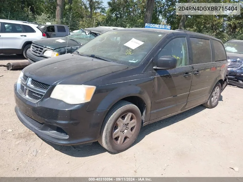 2011 Dodge Grand Caravan Express VIN: 2D4RN4DGXBR715404 Lot: 40310094