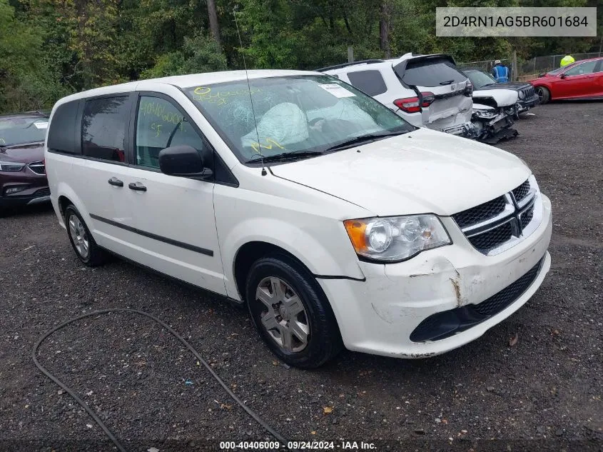 2011 Dodge Grand Caravan C/V VIN: 2D4RN1AG5BR601684 Lot: 40406009