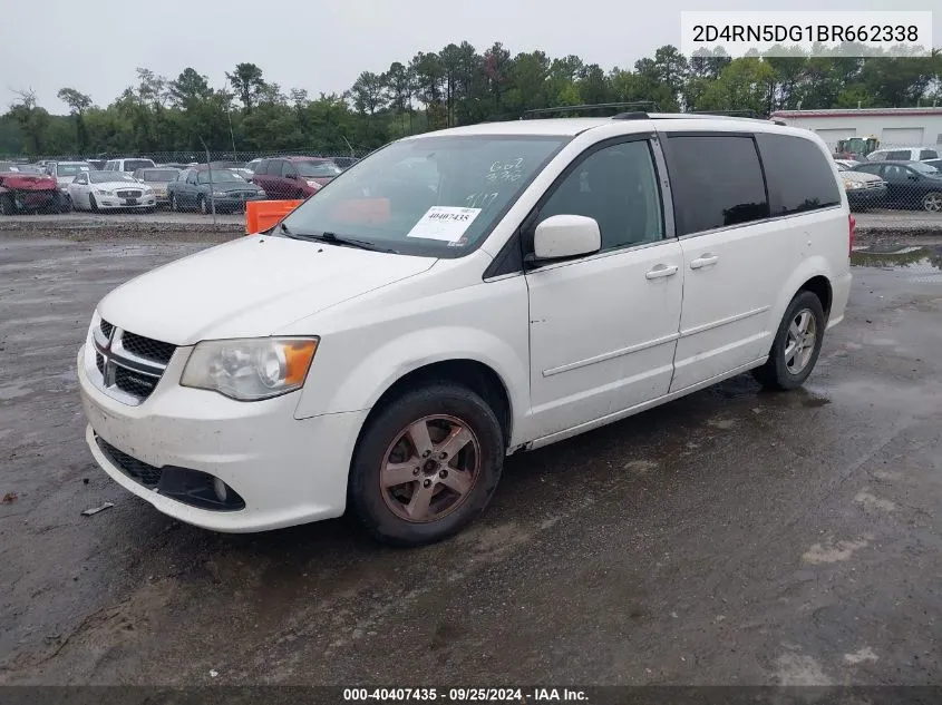 2011 Dodge Grand Caravan Crew VIN: 2D4RN5DG1BR662338 Lot: 40407435