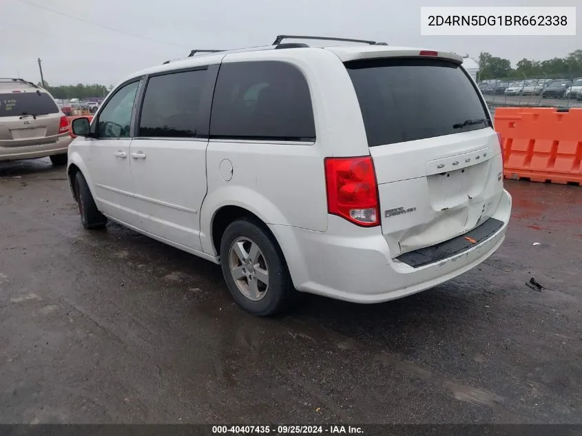 2011 Dodge Grand Caravan Crew VIN: 2D4RN5DG1BR662338 Lot: 40407435