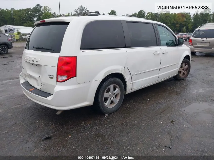 2011 Dodge Grand Caravan Crew VIN: 2D4RN5DG1BR662338 Lot: 40407435