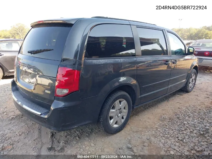 2011 Dodge Grand Caravan Express VIN: 2D4RN4DG5BR722924 Lot: 40417711