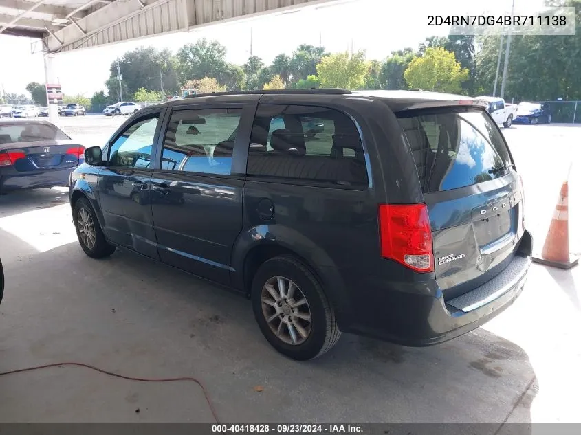 2011 Dodge Grand Caravan R/T VIN: 2D4RN7DG4BR711138 Lot: 40418428