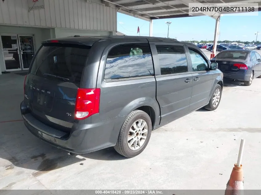 2011 Dodge Grand Caravan R/T VIN: 2D4RN7DG4BR711138 Lot: 40418428