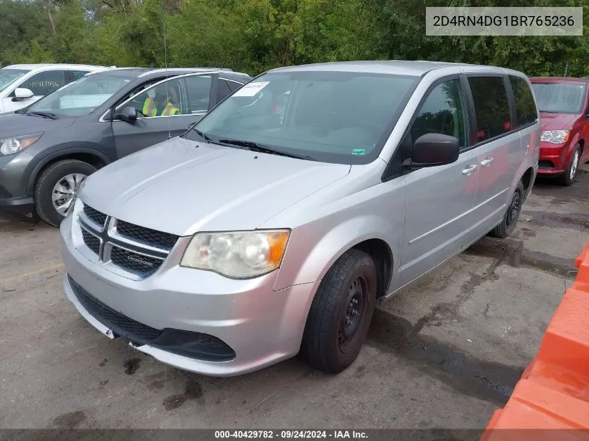 2011 Dodge Grand Caravan Express VIN: 2D4RN4DG1BR765236 Lot: 40429782