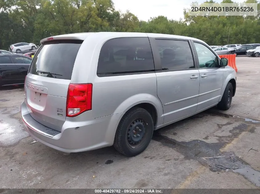 2011 Dodge Grand Caravan Express VIN: 2D4RN4DG1BR765236 Lot: 40429782