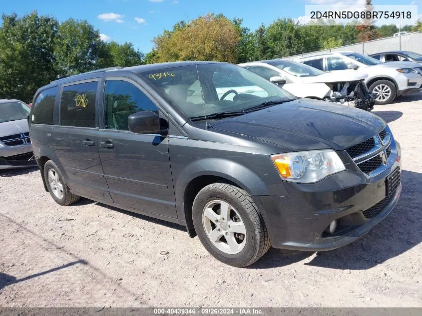 2011 Dodge Grand Caravan Crew VIN: 2D4RN5DG8BR754918 Lot: 40439346