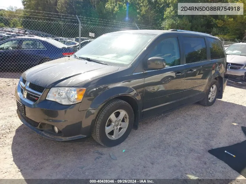 2011 Dodge Grand Caravan Crew VIN: 2D4RN5DG8BR754918 Lot: 40439346