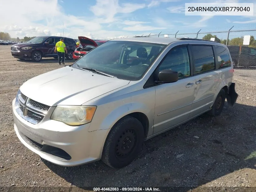 2011 Dodge Grand Caravan Express VIN: 2D4RN4DGXBR779040 Lot: 40462083