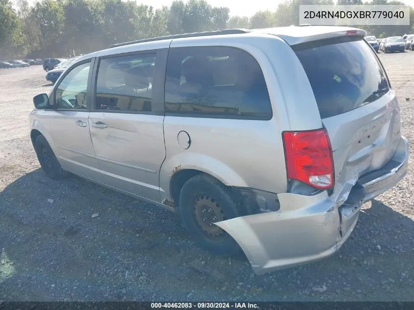 2011 Dodge Grand Caravan Express VIN: 2D4RN4DGXBR779040 Lot: 40462083