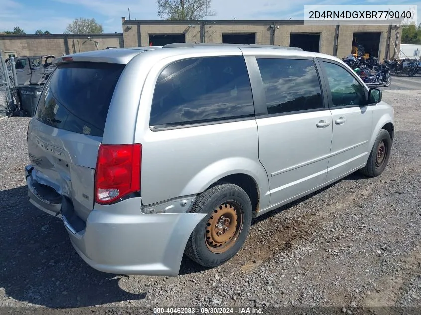 2011 Dodge Grand Caravan Express VIN: 2D4RN4DGXBR779040 Lot: 40462083