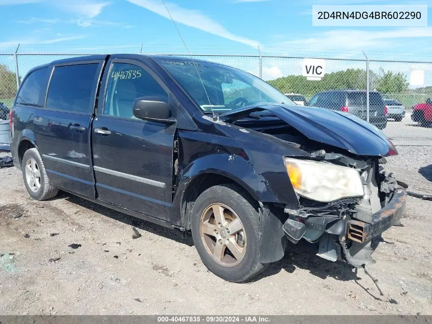 2011 Dodge Grand Caravan Express VIN: 2D4RN4DG4BR602290 Lot: 40467835