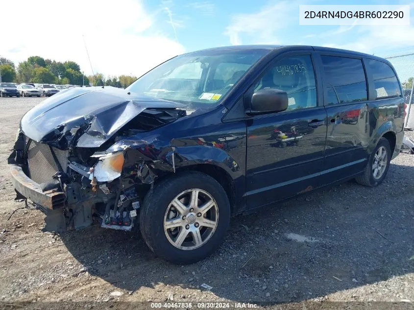 2011 Dodge Grand Caravan Express VIN: 2D4RN4DG4BR602290 Lot: 40467835