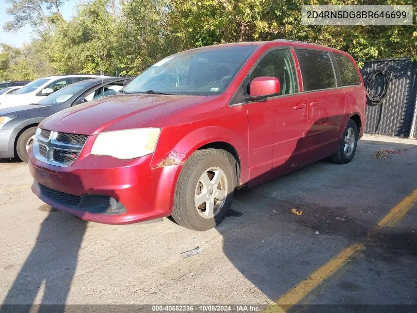 2011 Dodge Grand Caravan Crew VIN: 2D4RN5DG8BR646699 Lot: 40552236