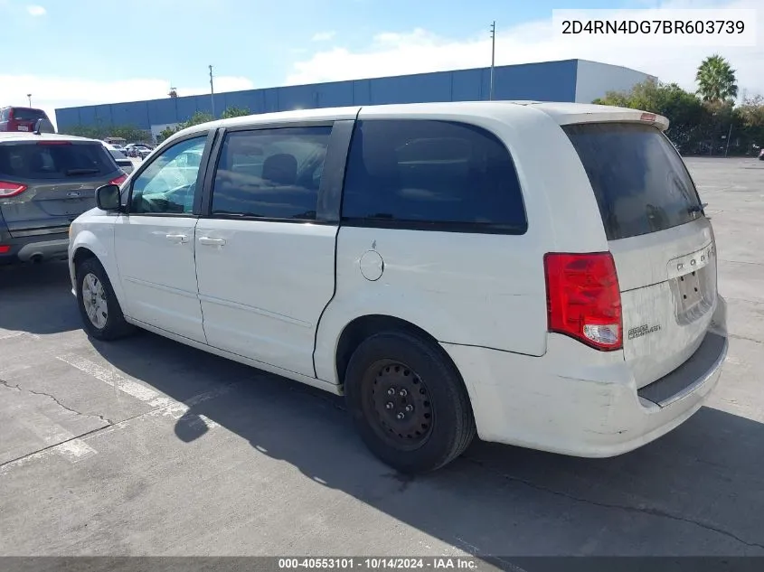 2011 Dodge Grand Caravan Express VIN: 2D4RN4DG7BR603739 Lot: 40553101