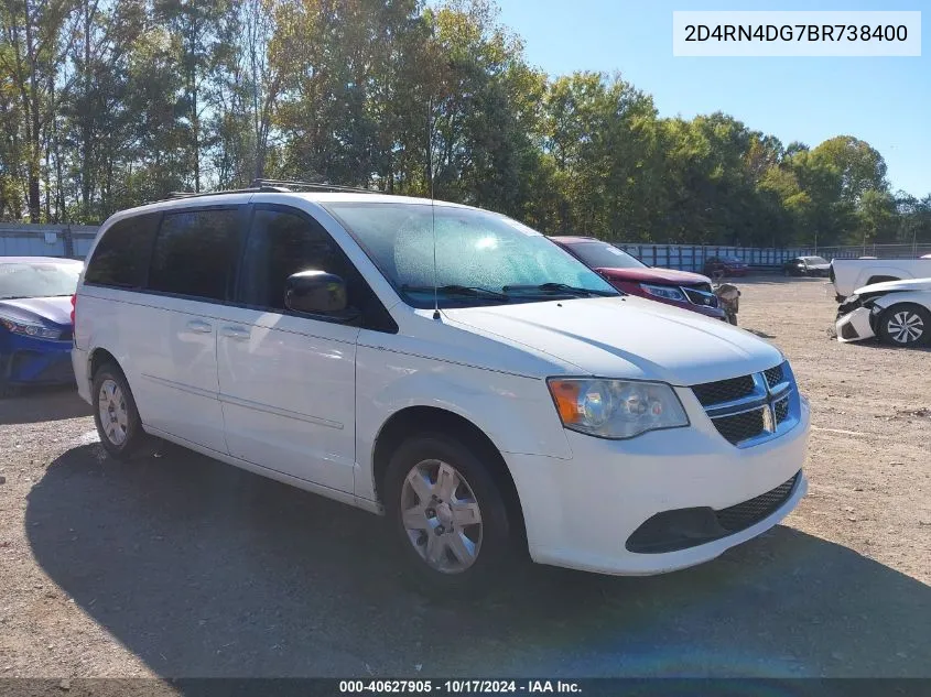 2011 Dodge Grand Caravan Express VIN: 2D4RN4DG7BR738400 Lot: 40627905