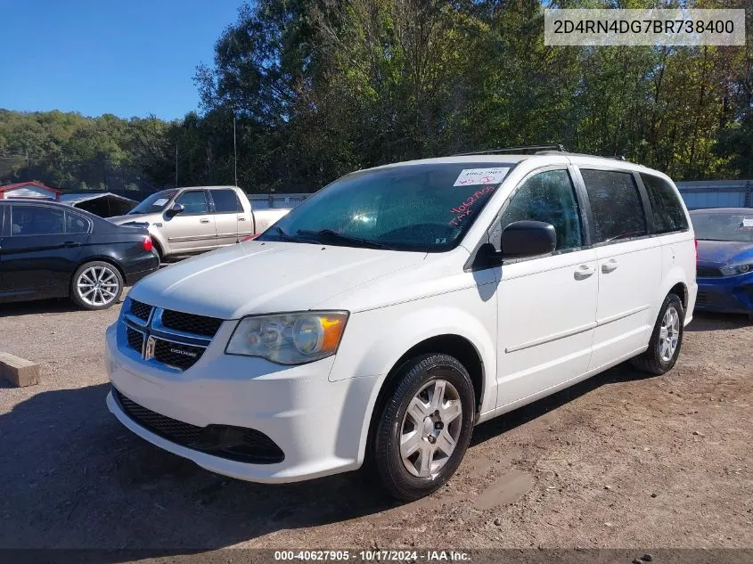 2011 Dodge Grand Caravan Express VIN: 2D4RN4DG7BR738400 Lot: 40627905