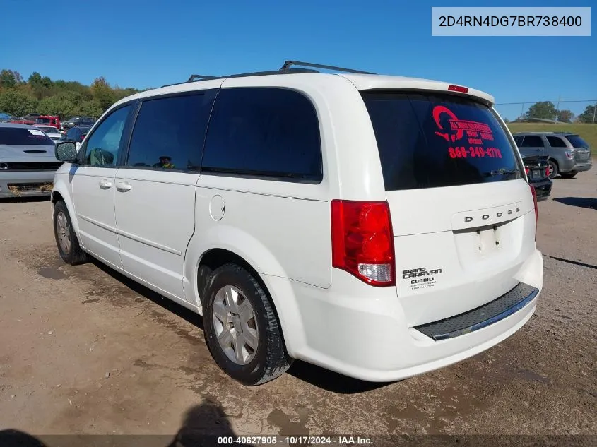 2011 Dodge Grand Caravan Express VIN: 2D4RN4DG7BR738400 Lot: 40627905