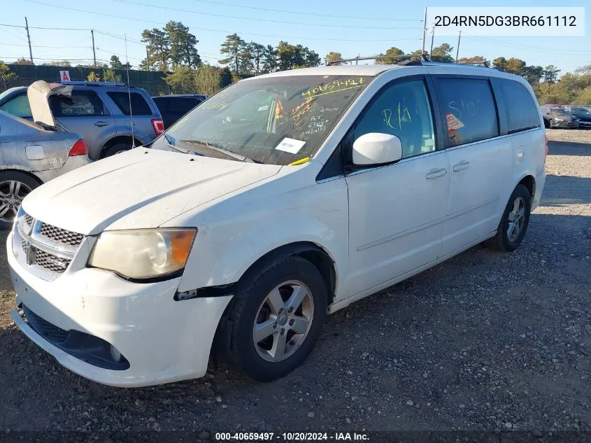 2011 Dodge Grand Caravan Crew VIN: 2D4RN5DG3BR661112 Lot: 40659497