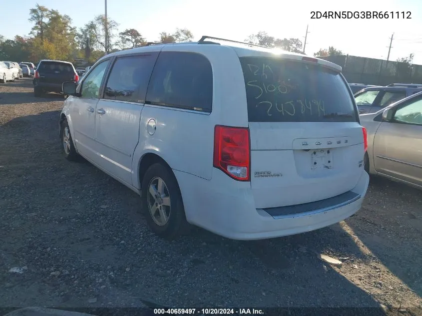 2011 Dodge Grand Caravan Crew VIN: 2D4RN5DG3BR661112 Lot: 40659497