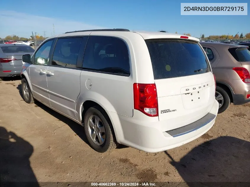 2011 Dodge Grand Caravan Mainstreet VIN: 2D4RN3DG0BR729175 Lot: 40662369