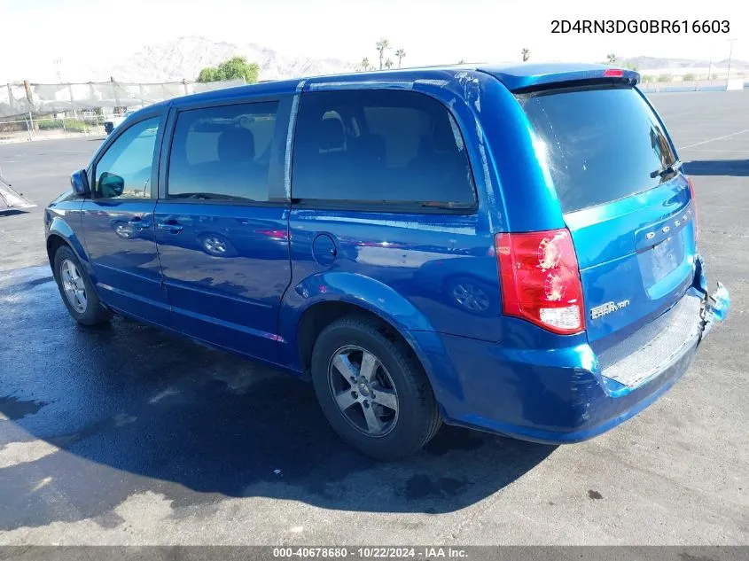 2011 Dodge Grand Caravan Mainstreet VIN: 2D4RN3DG0BR616603 Lot: 40678680