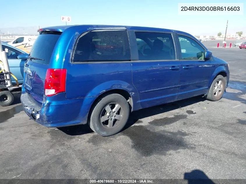 2011 Dodge Grand Caravan Mainstreet VIN: 2D4RN3DG0BR616603 Lot: 40678680