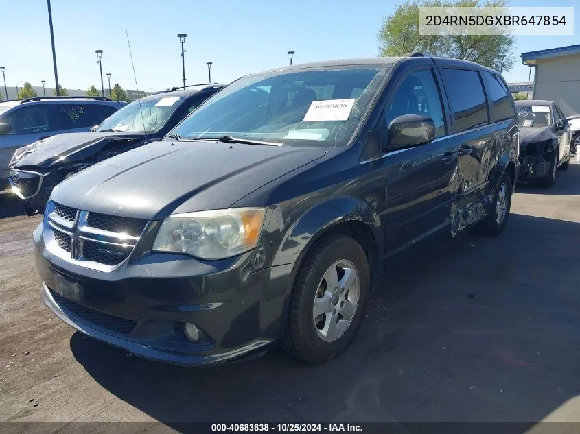 2011 Dodge Grand Caravan Crew VIN: 2D4RN5DGXBR647854 Lot: 40683838