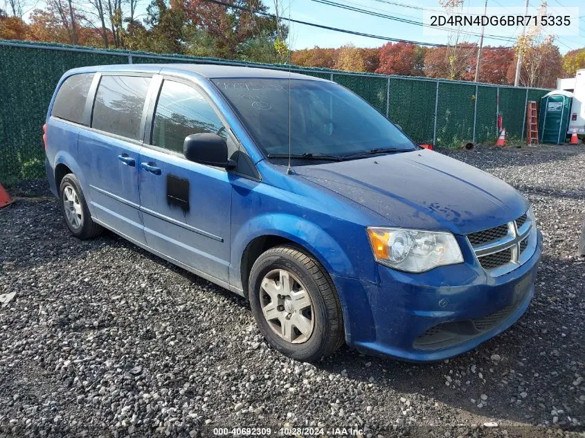 2011 Dodge Grand Caravan Express VIN: 2D4RN4DG6BR715335 Lot: 40692309