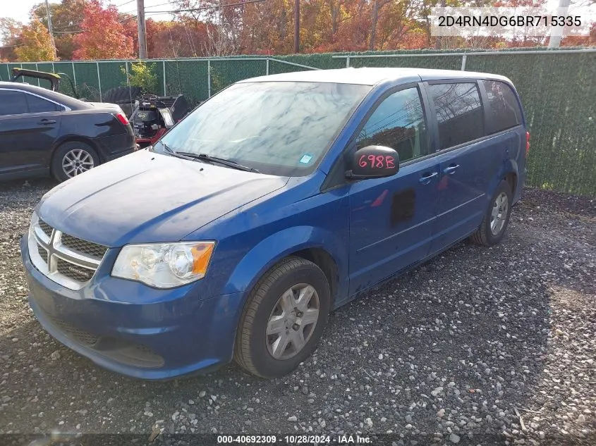 2011 Dodge Grand Caravan Express VIN: 2D4RN4DG6BR715335 Lot: 40692309