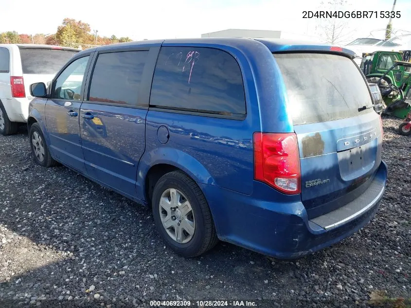 2011 Dodge Grand Caravan Express VIN: 2D4RN4DG6BR715335 Lot: 40692309