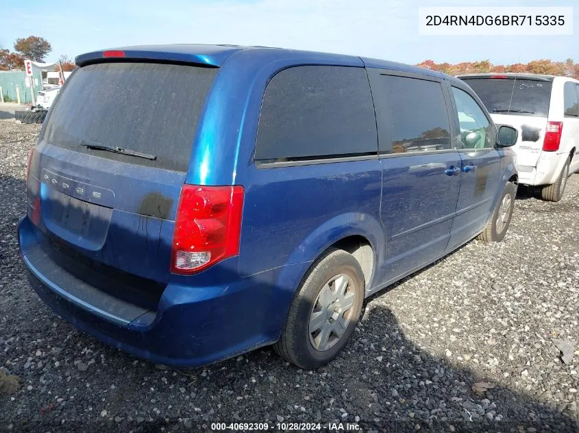 2011 Dodge Grand Caravan Express VIN: 2D4RN4DG6BR715335 Lot: 40692309