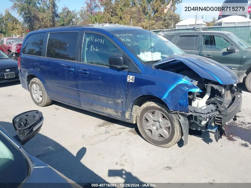 2011 Dodge Grand Caravan Express VIN: 2D4RN4DG0BR715279 Lot: 40716081