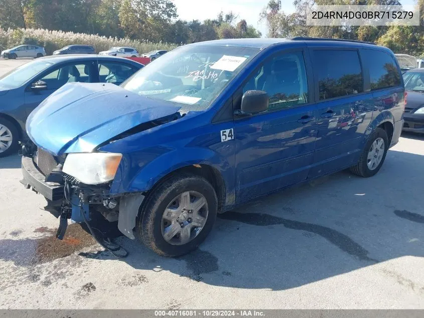 2011 Dodge Grand Caravan Express VIN: 2D4RN4DG0BR715279 Lot: 40716081