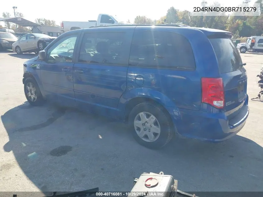 2011 Dodge Grand Caravan Express VIN: 2D4RN4DG0BR715279 Lot: 40716081