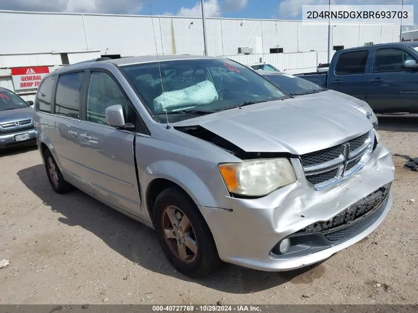 2011 Dodge Grand Caravan Crew VIN: 2D4RN5DGXBR693703 Lot: 40727769