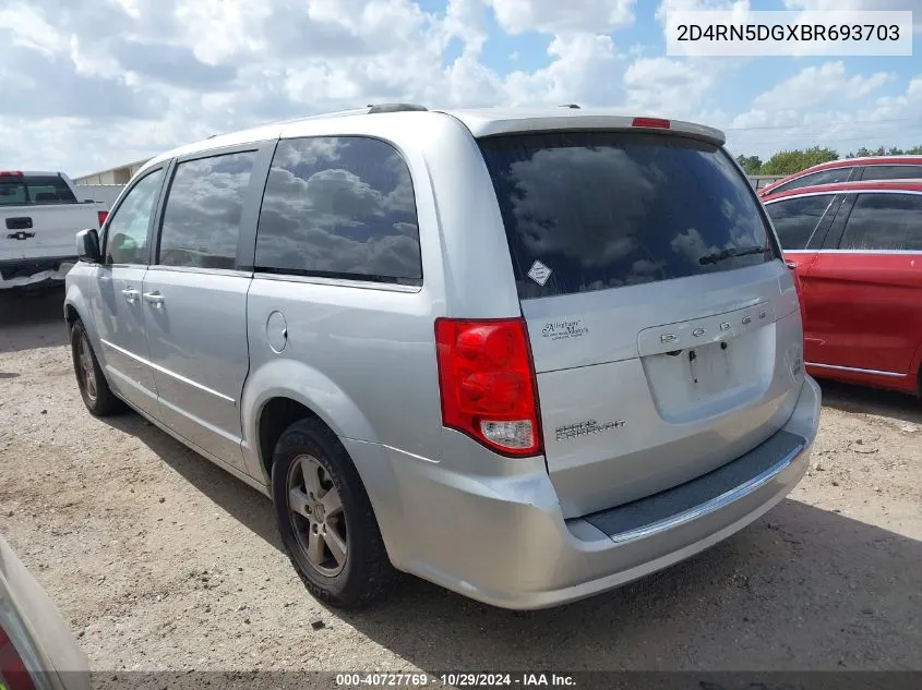 2011 Dodge Grand Caravan Crew VIN: 2D4RN5DGXBR693703 Lot: 40727769