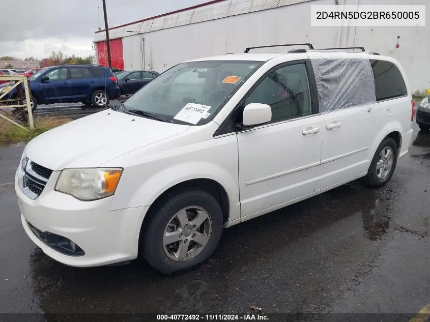 2D4RN5DG2BR650005 2011 Dodge Grand Caravan Crew