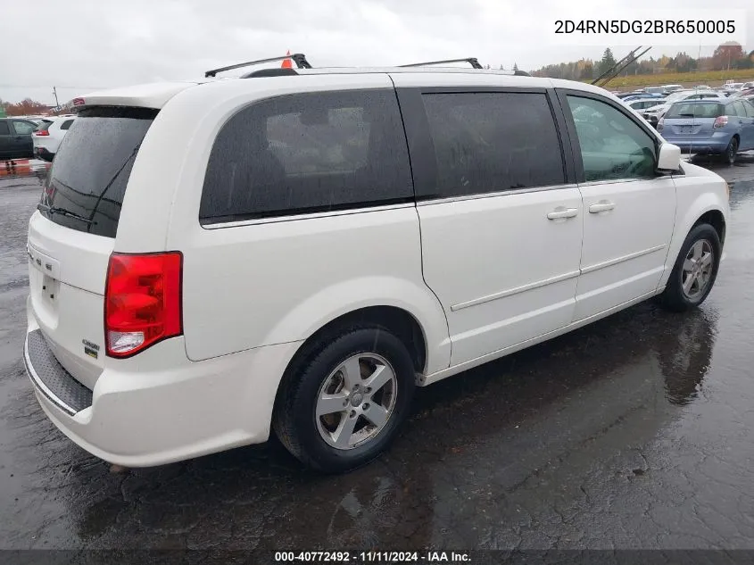 2D4RN5DG2BR650005 2011 Dodge Grand Caravan Crew