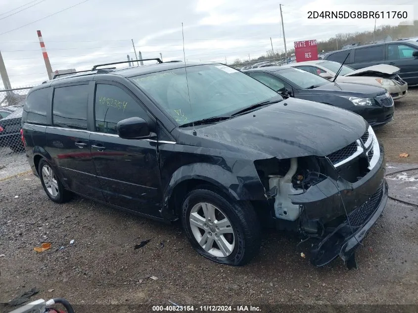 2011 Dodge Grand Caravan Crew VIN: 2D4RN5DG8BR611760 Lot: 40823154