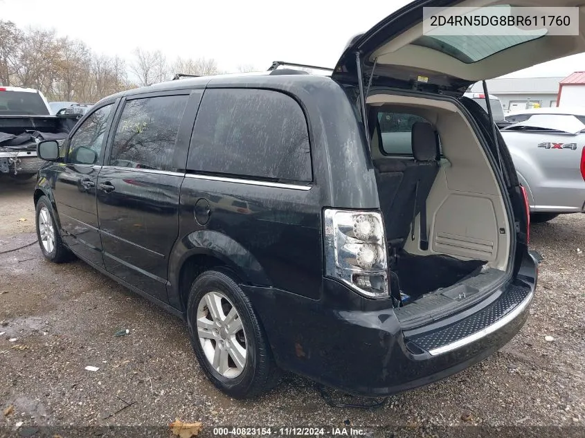 2011 Dodge Grand Caravan Crew VIN: 2D4RN5DG8BR611760 Lot: 40823154